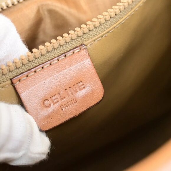 CELINE Logo Macadam Pattern Shoulder Bag PVC Leather Brown GHW Italy 65FB173 - Picture 10 of 14